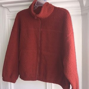 NWOT OldNavy Zip-Up Sherpa Fleece 🧡